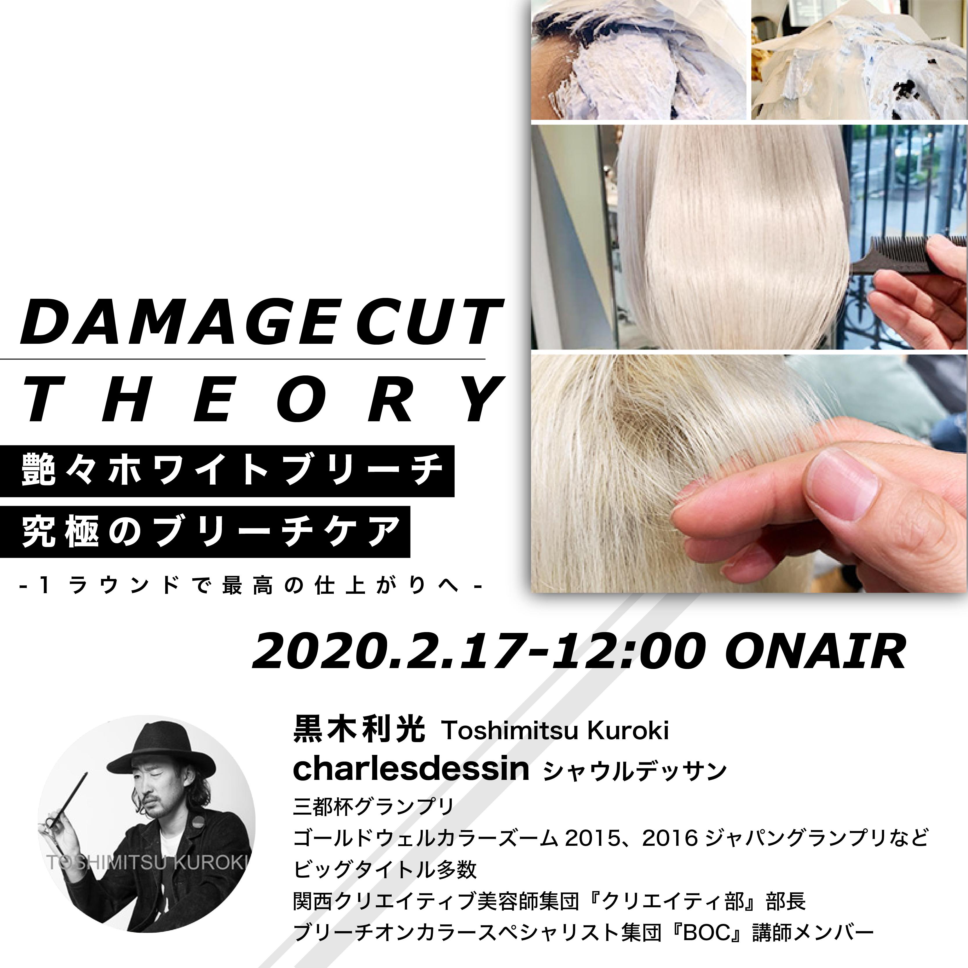 黒木利光のDAMAGE CUT THEORY 1ラウンドで最高の仕上がりへ-艶々ホワイトブリーチ&究極のブリーチケアのサムネイル画像