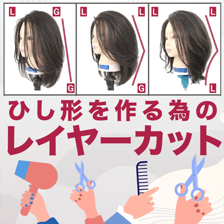 ひし形を作る為のレイヤーカット