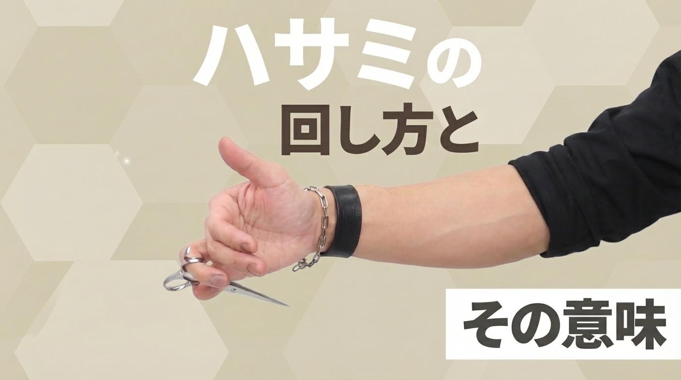 ハサミの回し方とその意味の画像