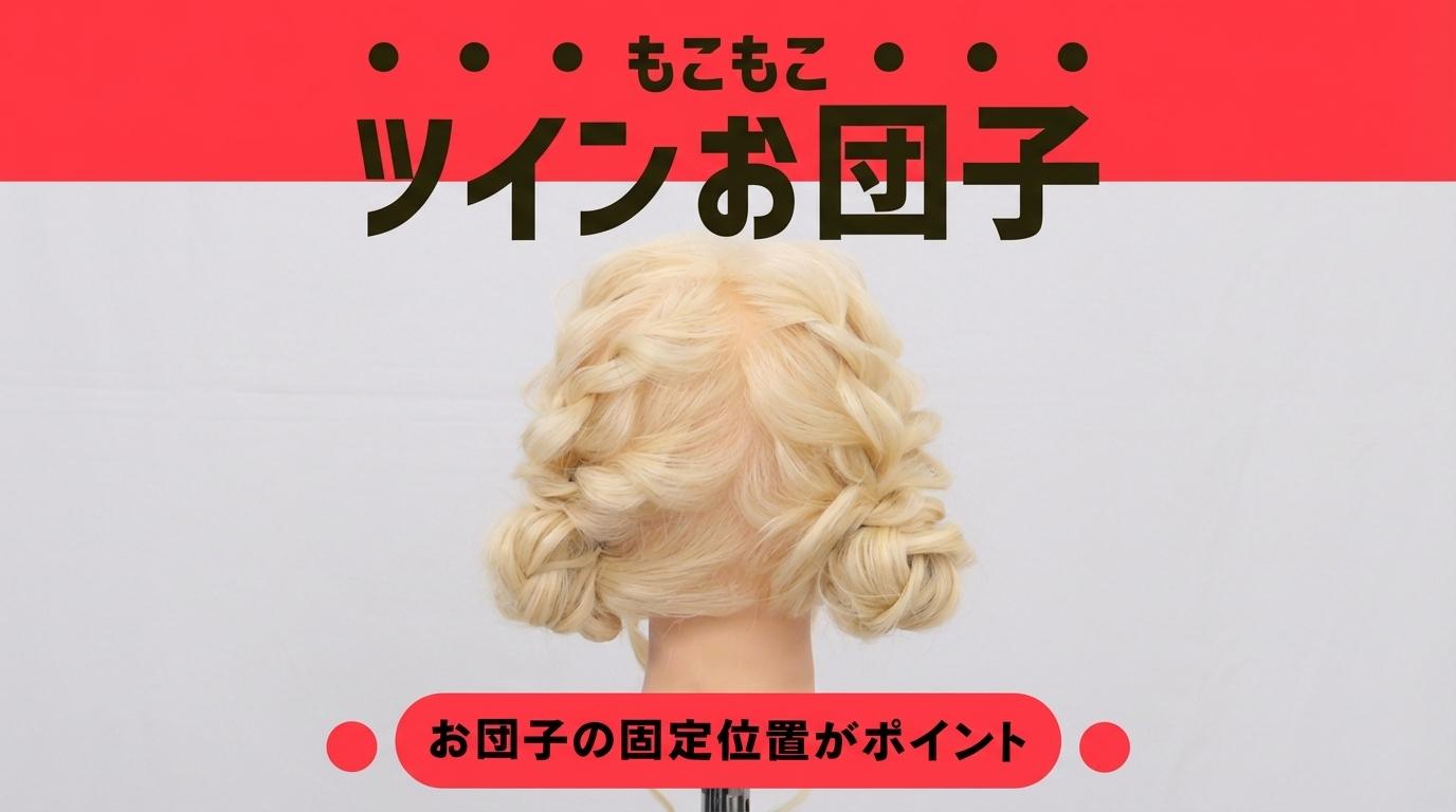 ツインお団子（もこもこ）の画像