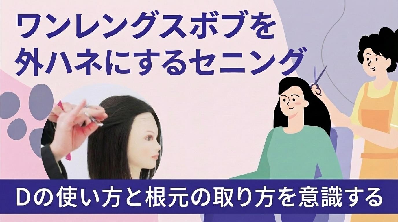 ワンレングスボブを外ハネにするセニングの画像