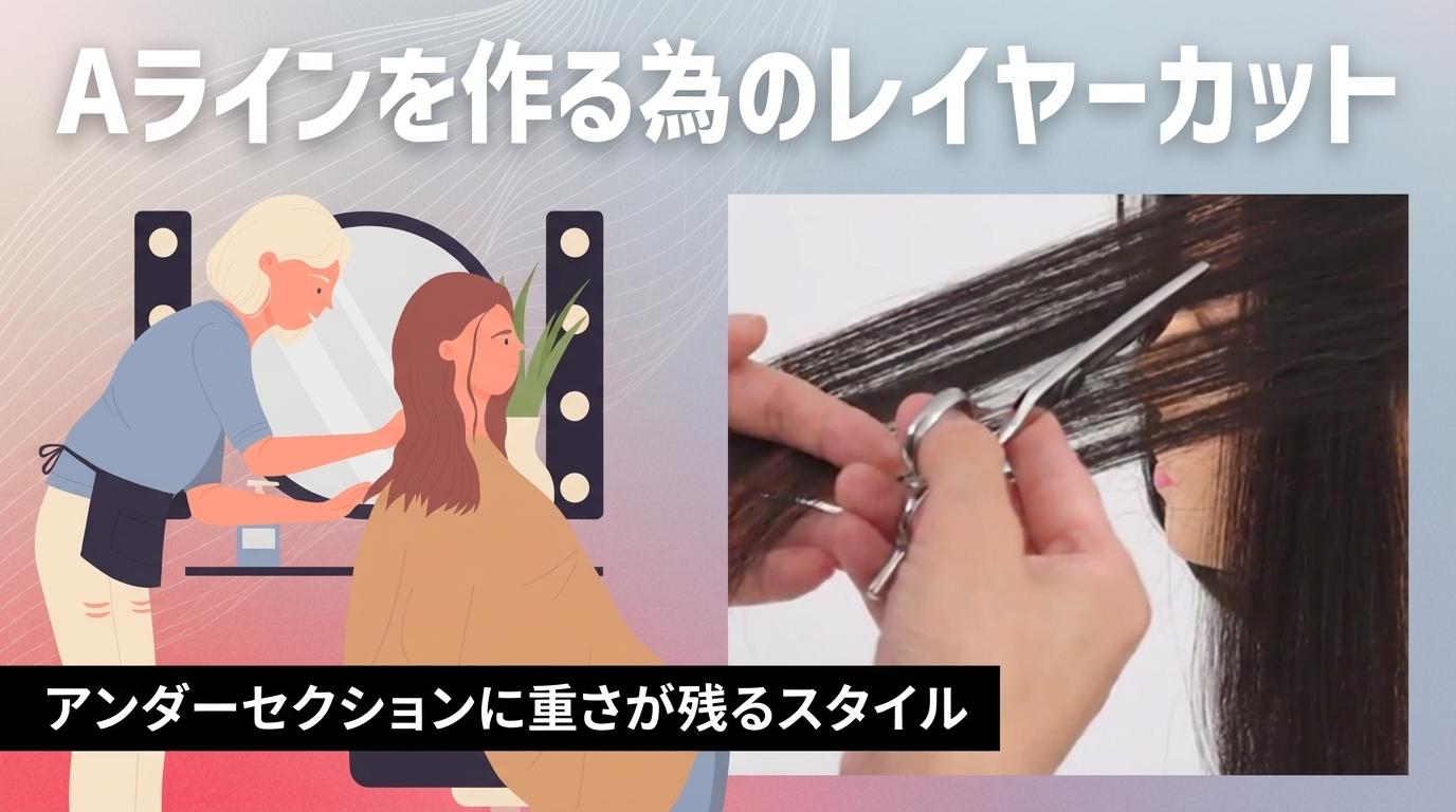 Aラインを作る為のレイヤーカットの画像