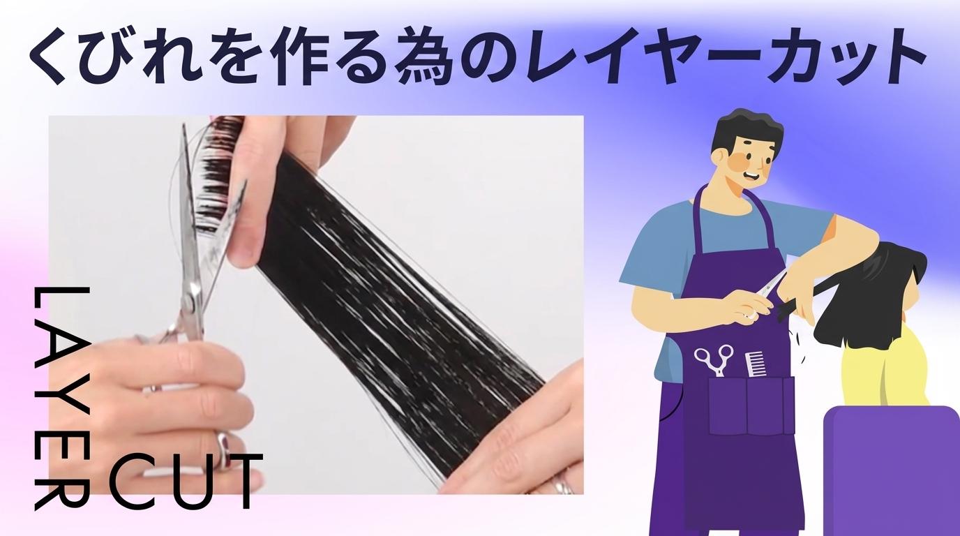 くびれを作る為のレイヤーカットの画像