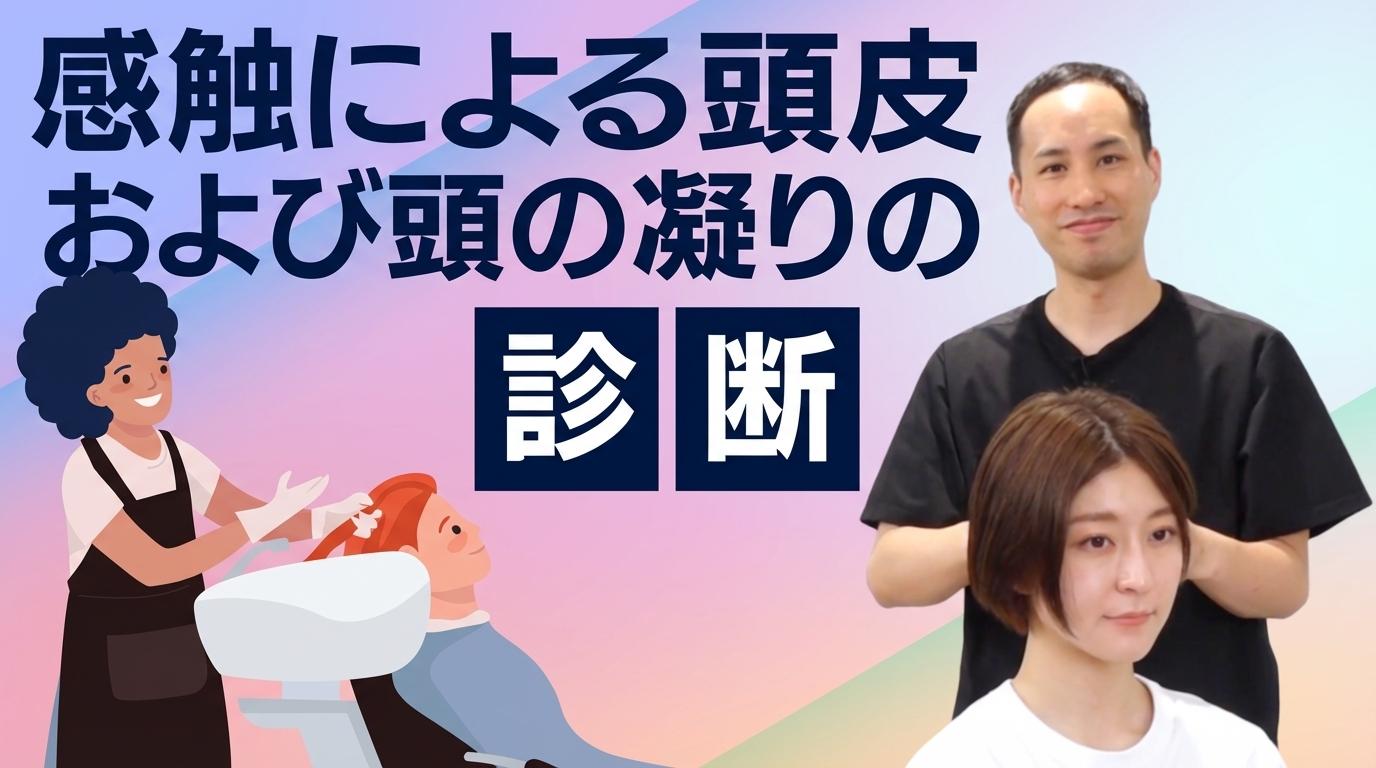 感触による頭皮および頭の凝りの診断の画像