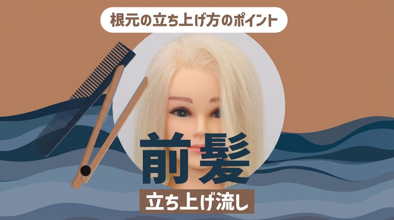 前髪（立ち上げ流し）の画像