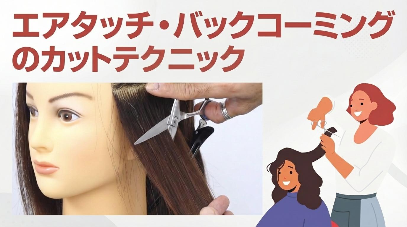 エアタッチ・バックコーミングのカットテクニックの画像