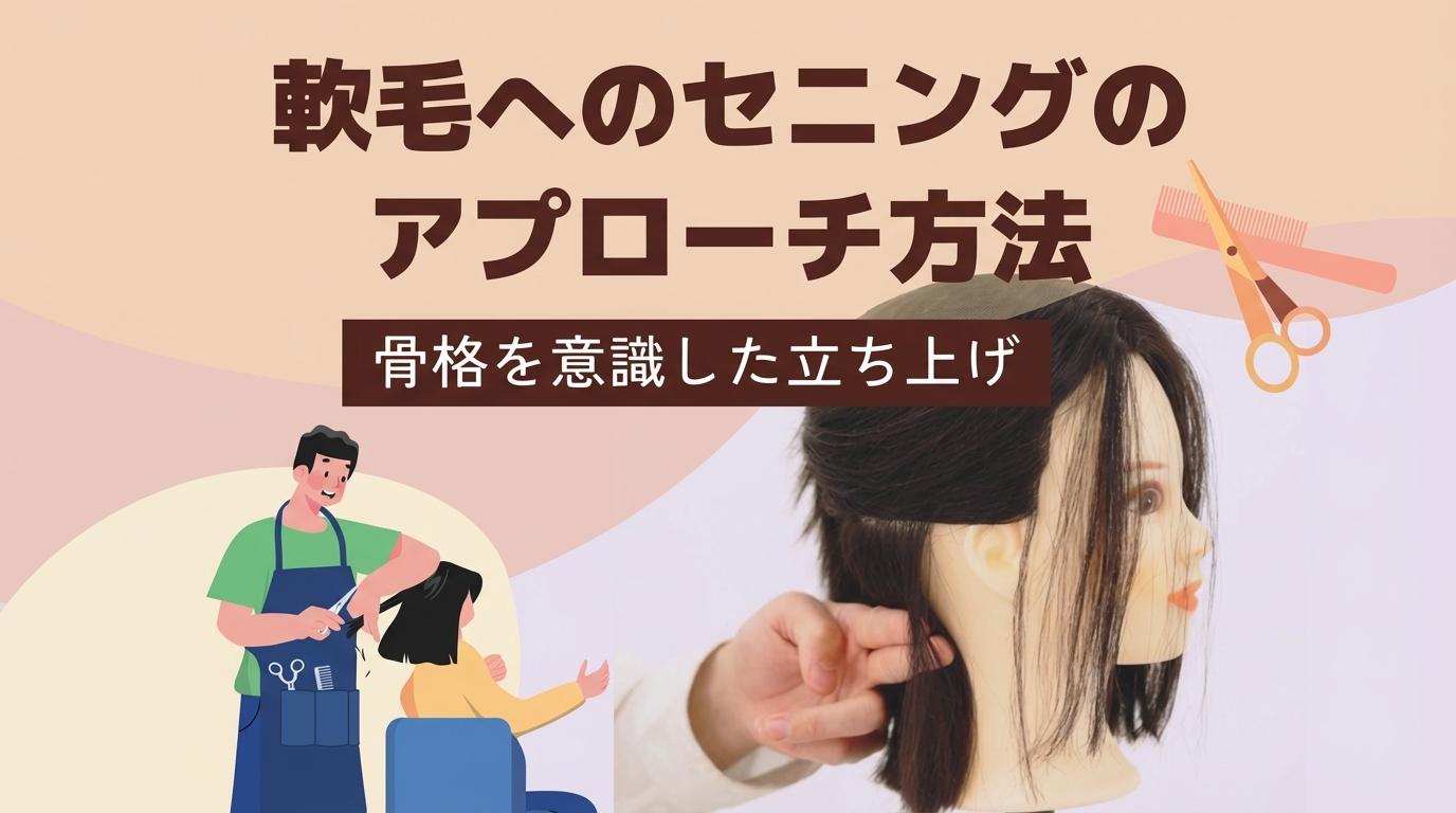 軟毛へのセニングのアプローチ方法の画像