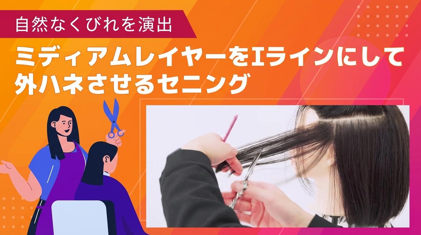 ミディアムレイヤーをIラインにして外ハネさせるセニングの画像