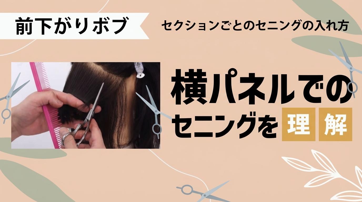 【前下がりボブ】横パネルでのセニングを理解するの画像