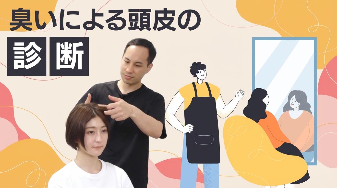 臭いによる頭皮の診断の画像