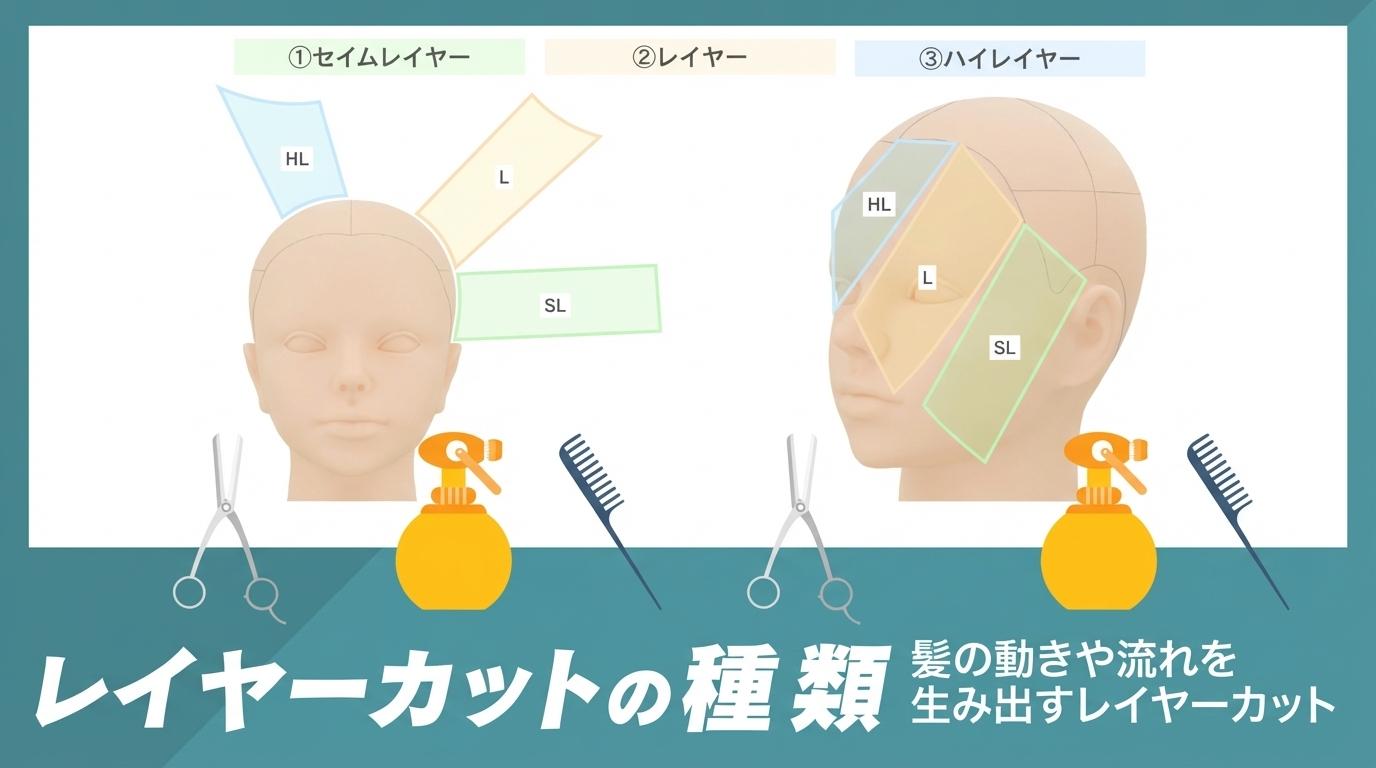 レイヤーカットの種類の画像