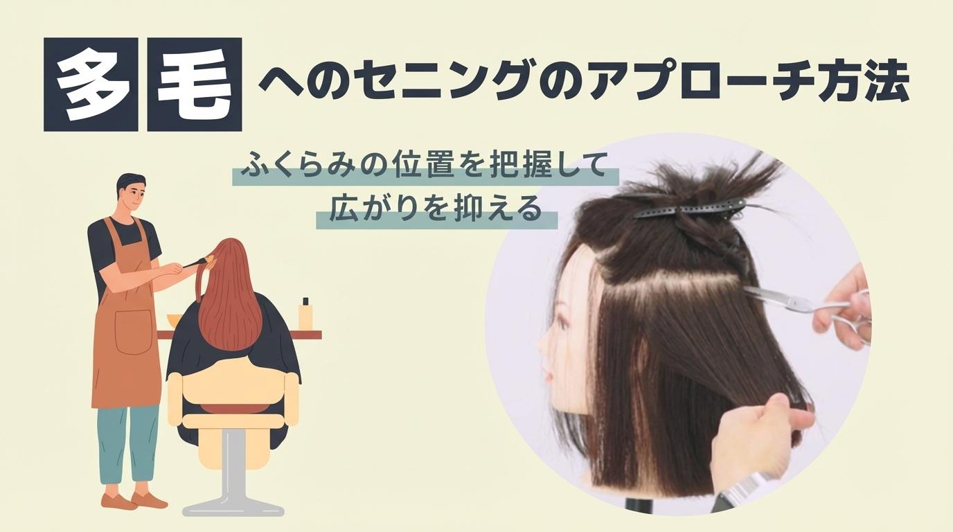 多毛へのセニングのアプローチ方法の画像