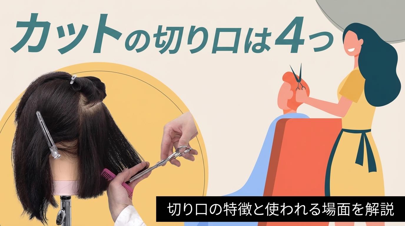 カットの切り口は４つの画像