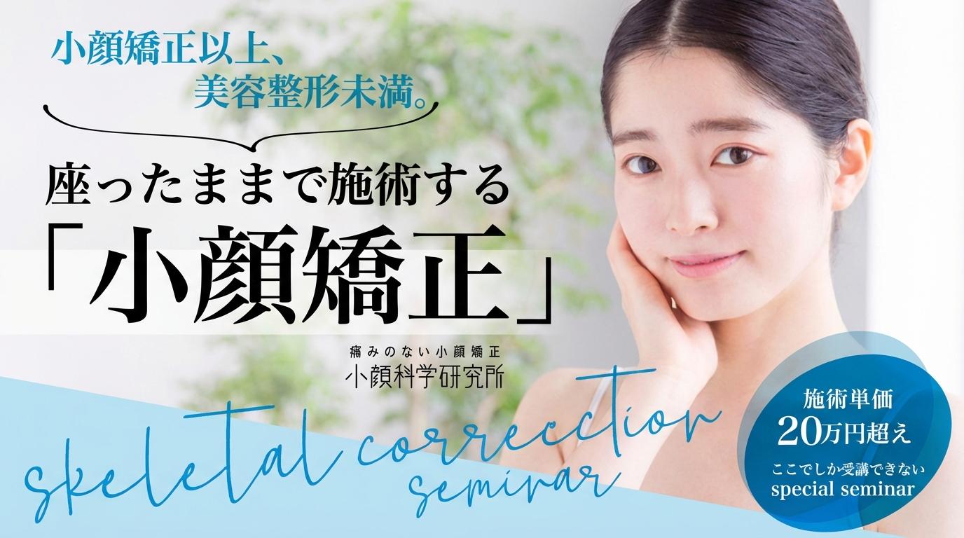 単価20万円超え - 座ったままで施術する小顔矯正【小顔矯正以上、美容整形未満】のサムネイル画像