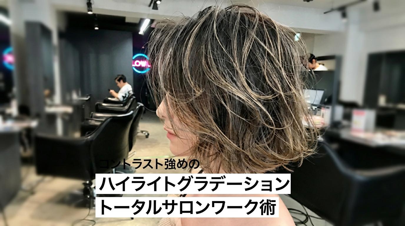 コントラスト強めのハイライトグラデーション”トータルサロンワーク術”のサムネイル画像
