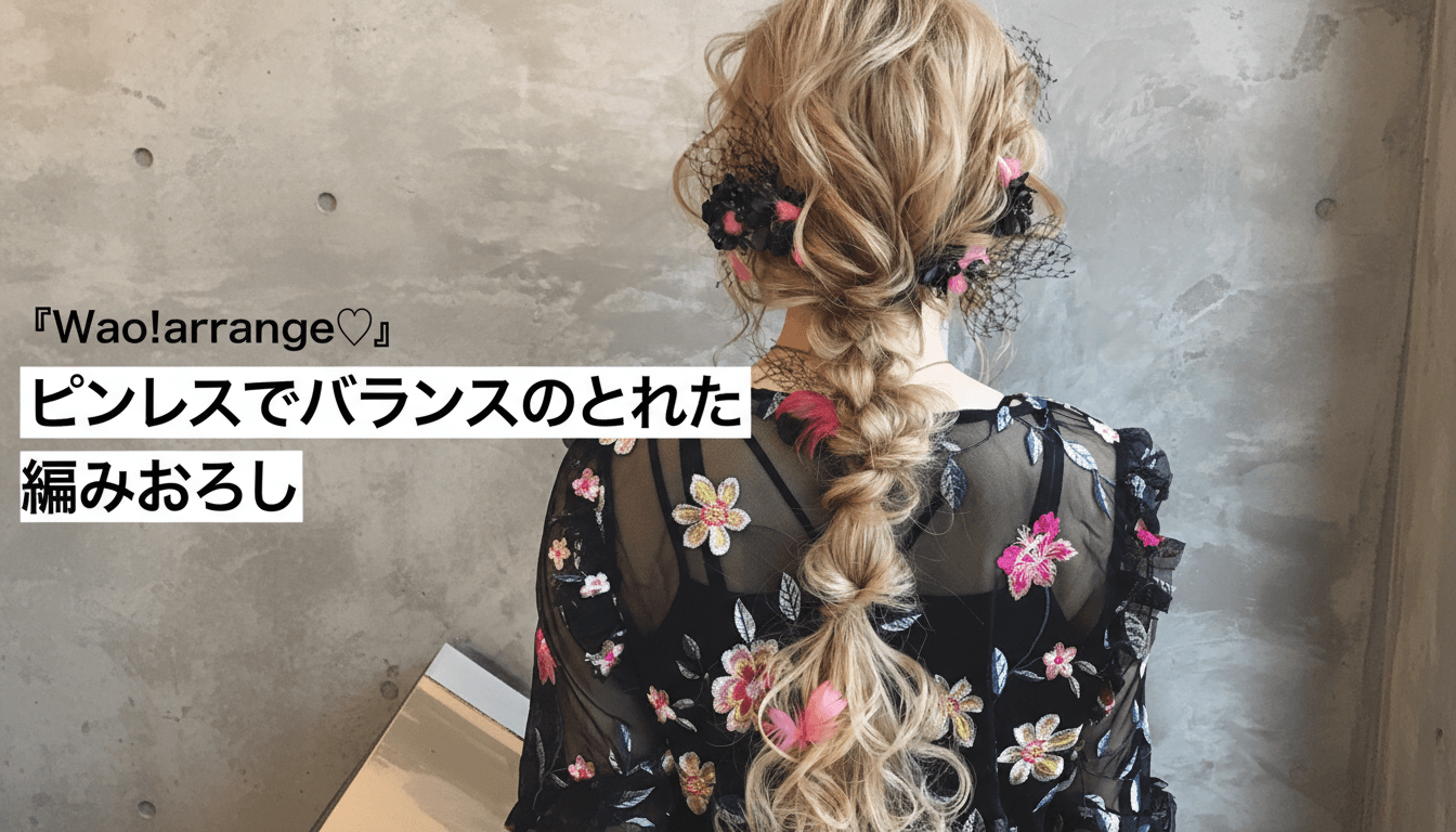 『Wao!arrange♡』ピンレスでバランスのとれた編みおろしのサムネイル画像