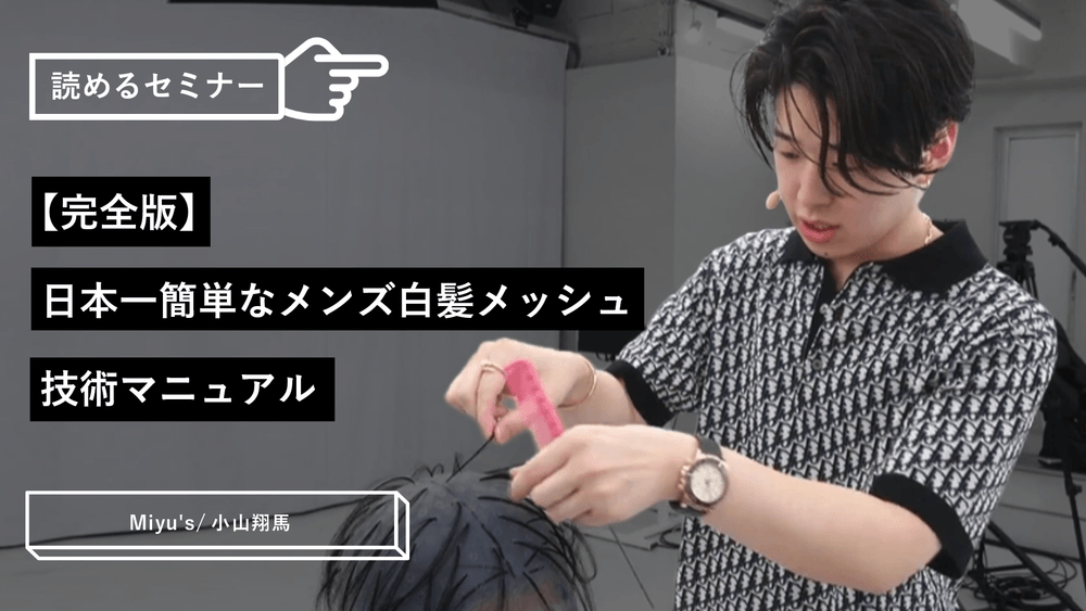 【完全版】日本一簡単なメンズ白髪メッシュ技術マニュアルのサムネイル画像