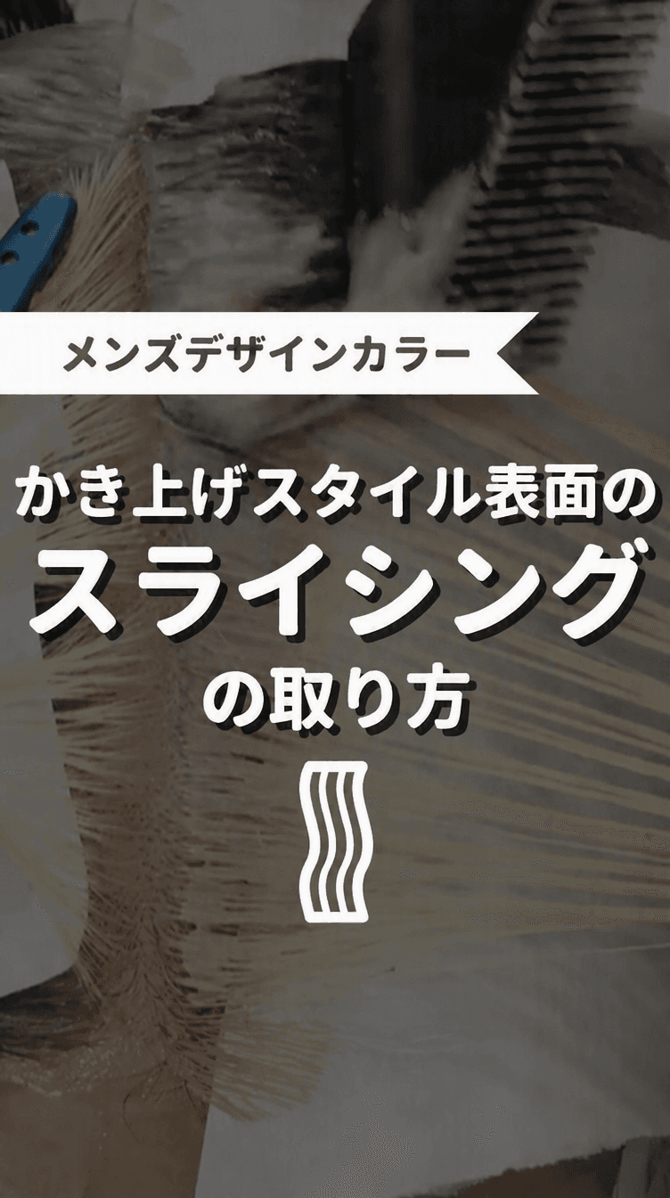 かき上げスタイル表面のスライシングの取り方の画像