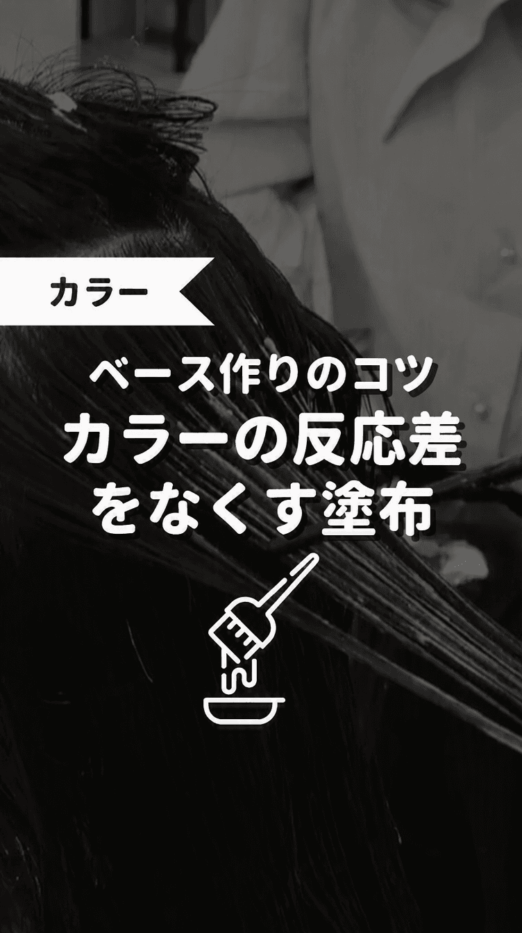 ベース作りのコツ！カラーの反応さをなくす塗布の画像