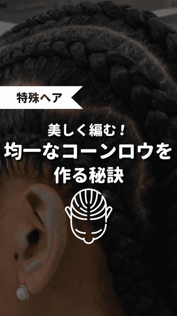 美しく編む！均一なコーンロウを作る秘訣の画像