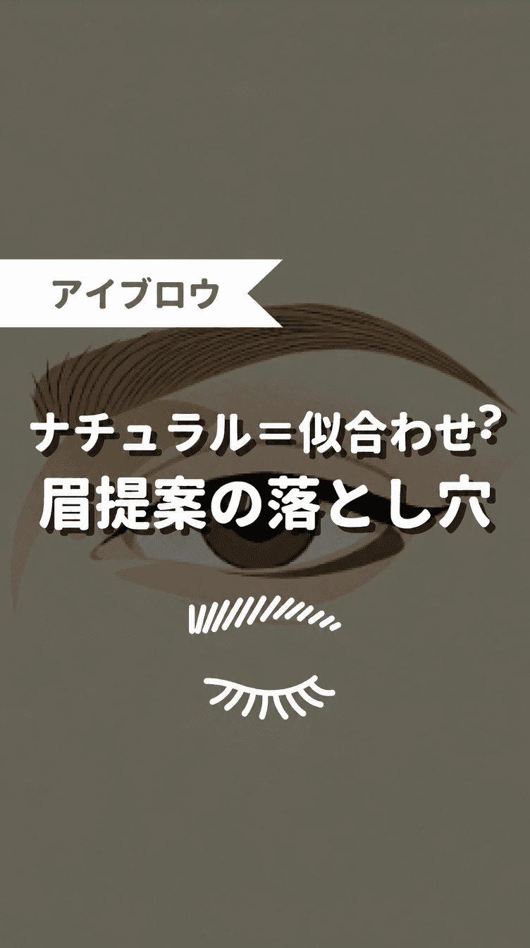 ナチュラル＝似合わせ？眉提案の落とし穴の画像